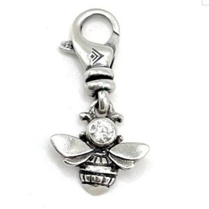 Silpada Buzz Worthy .925 Sterling  Silver Bee Charm with CZ Accent